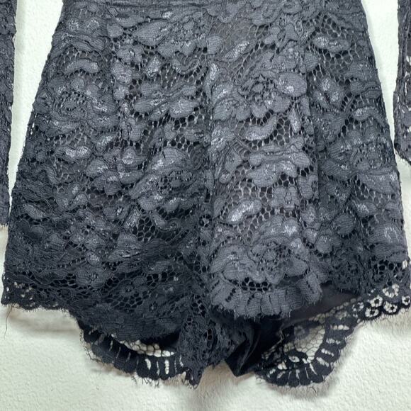 Lovers + Friends Long Sleeve Lace Romper Eve - Picture 7 of 11